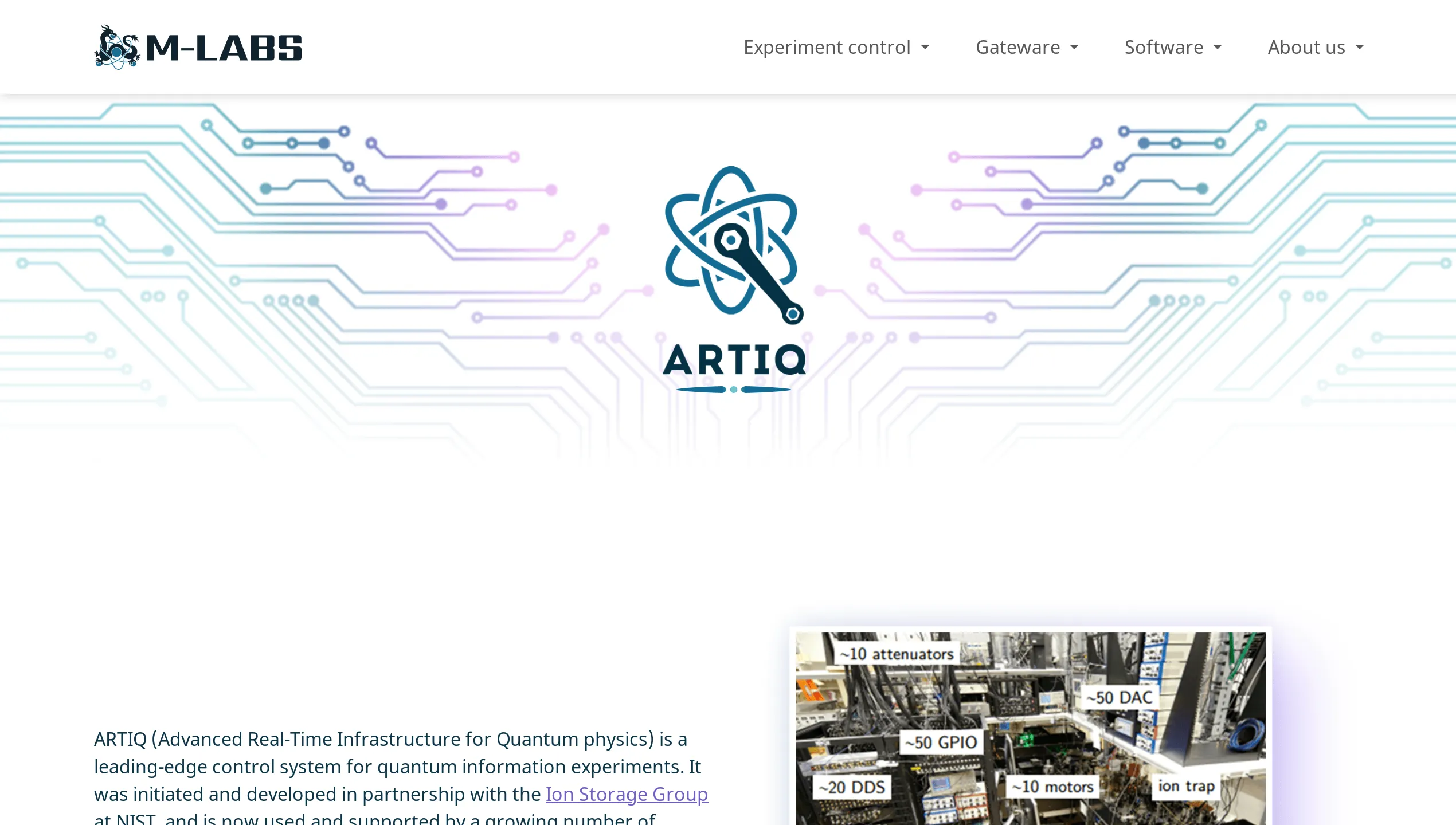 A screenshot of ARTIQ