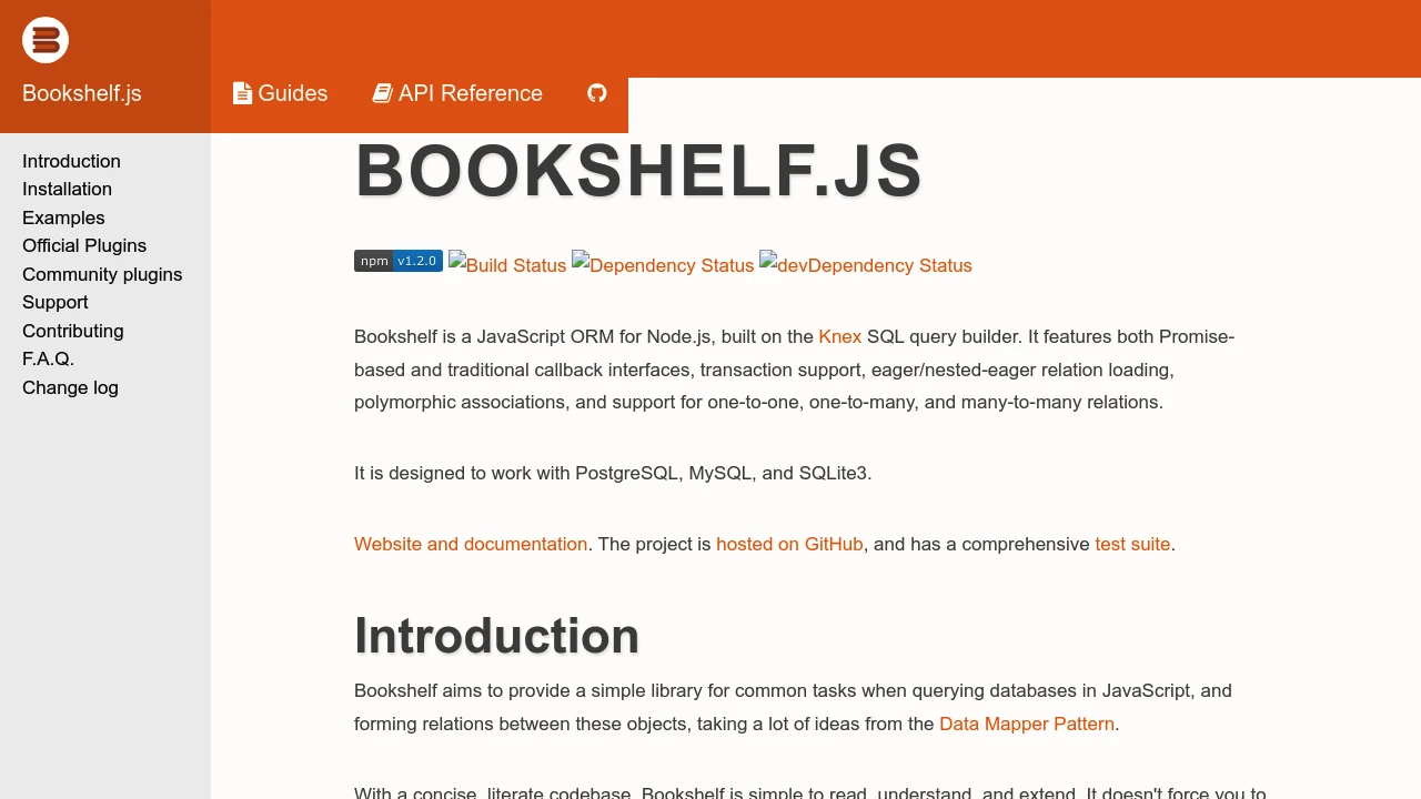 A screenshot of Bookshelf
