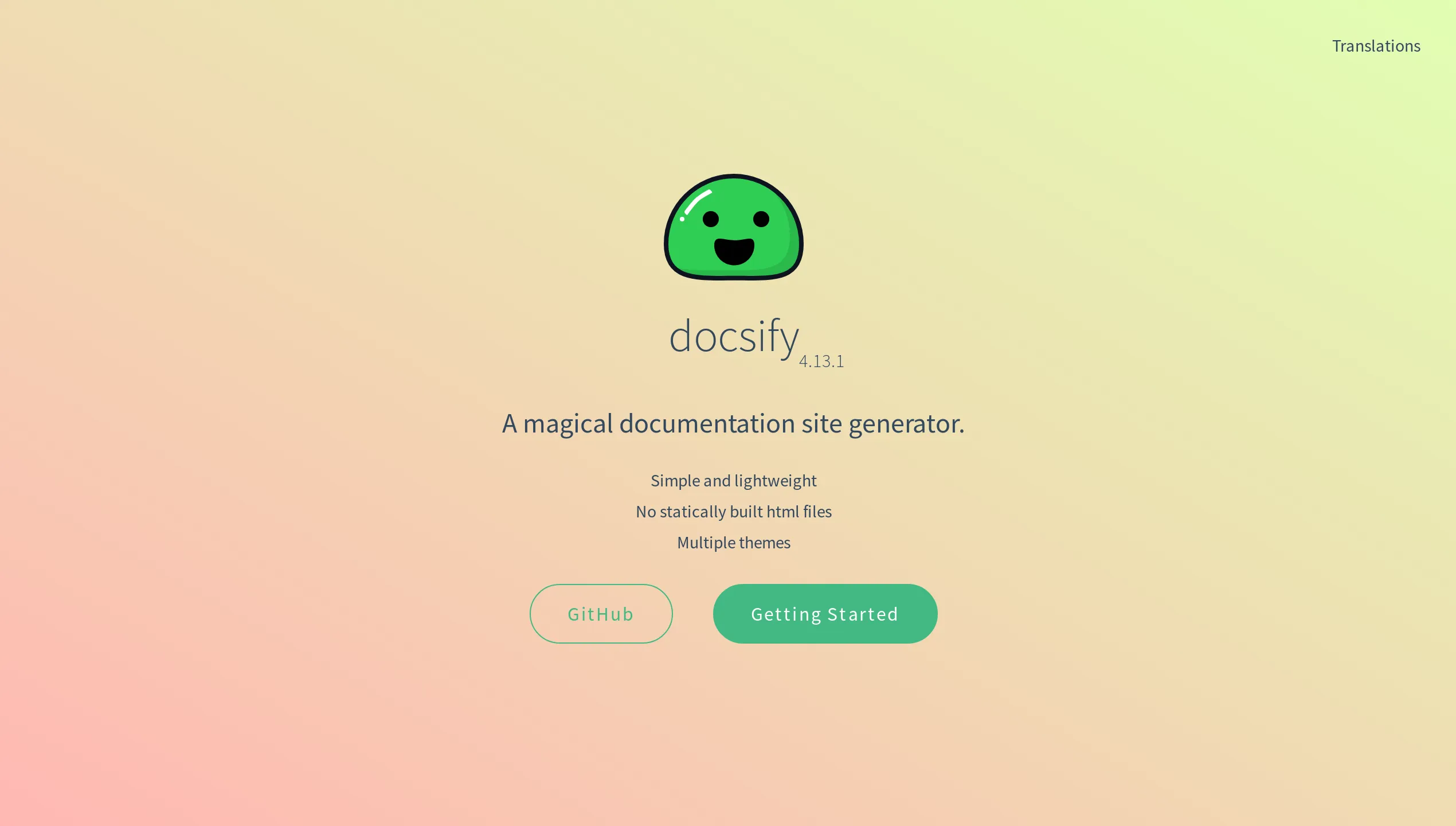A screenshot of Docsify