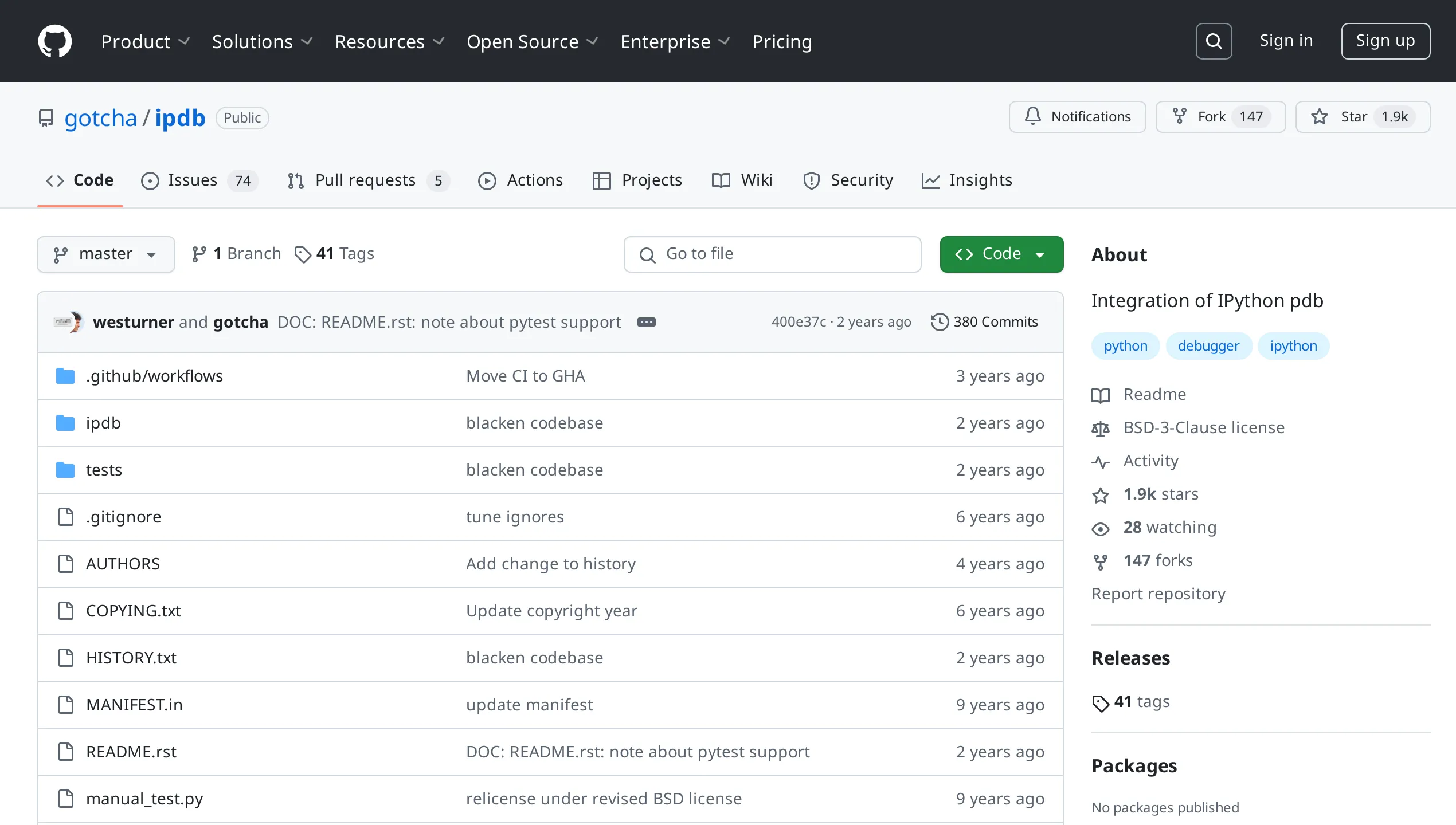 A screenshot of IPython pdb