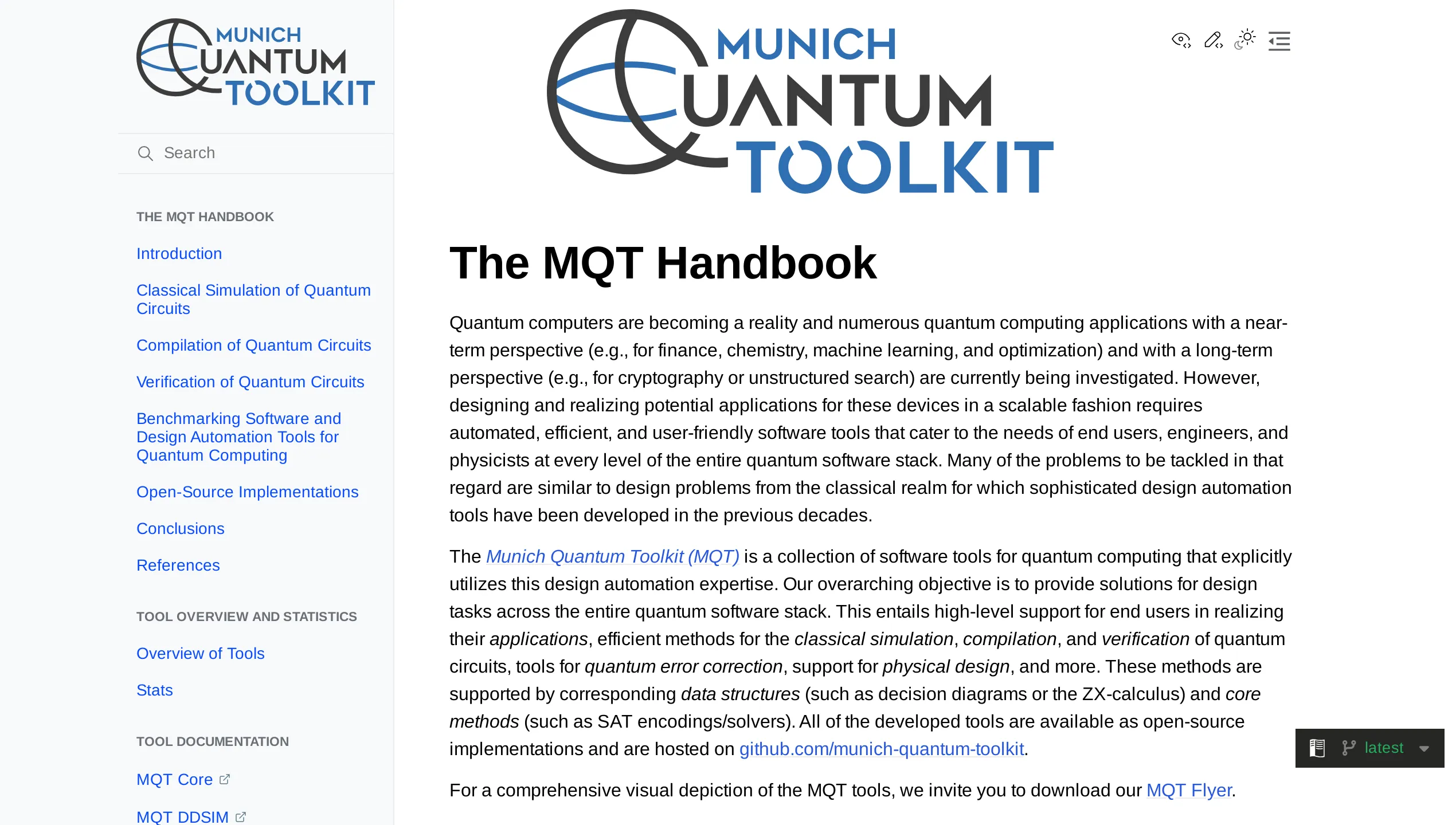 A screenshot of Munich Quantum Toolkit
