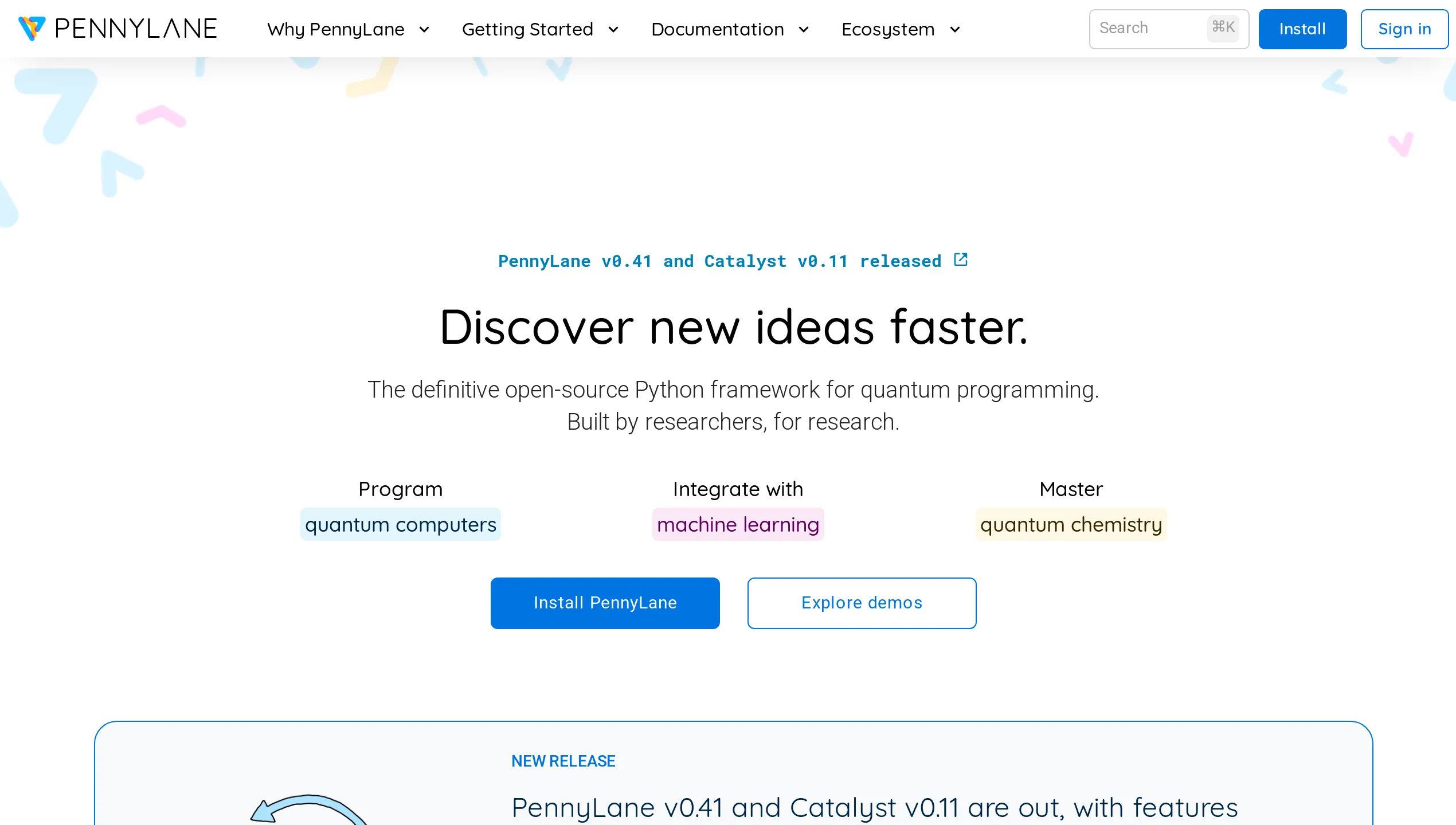 A screenshot of PennyLane