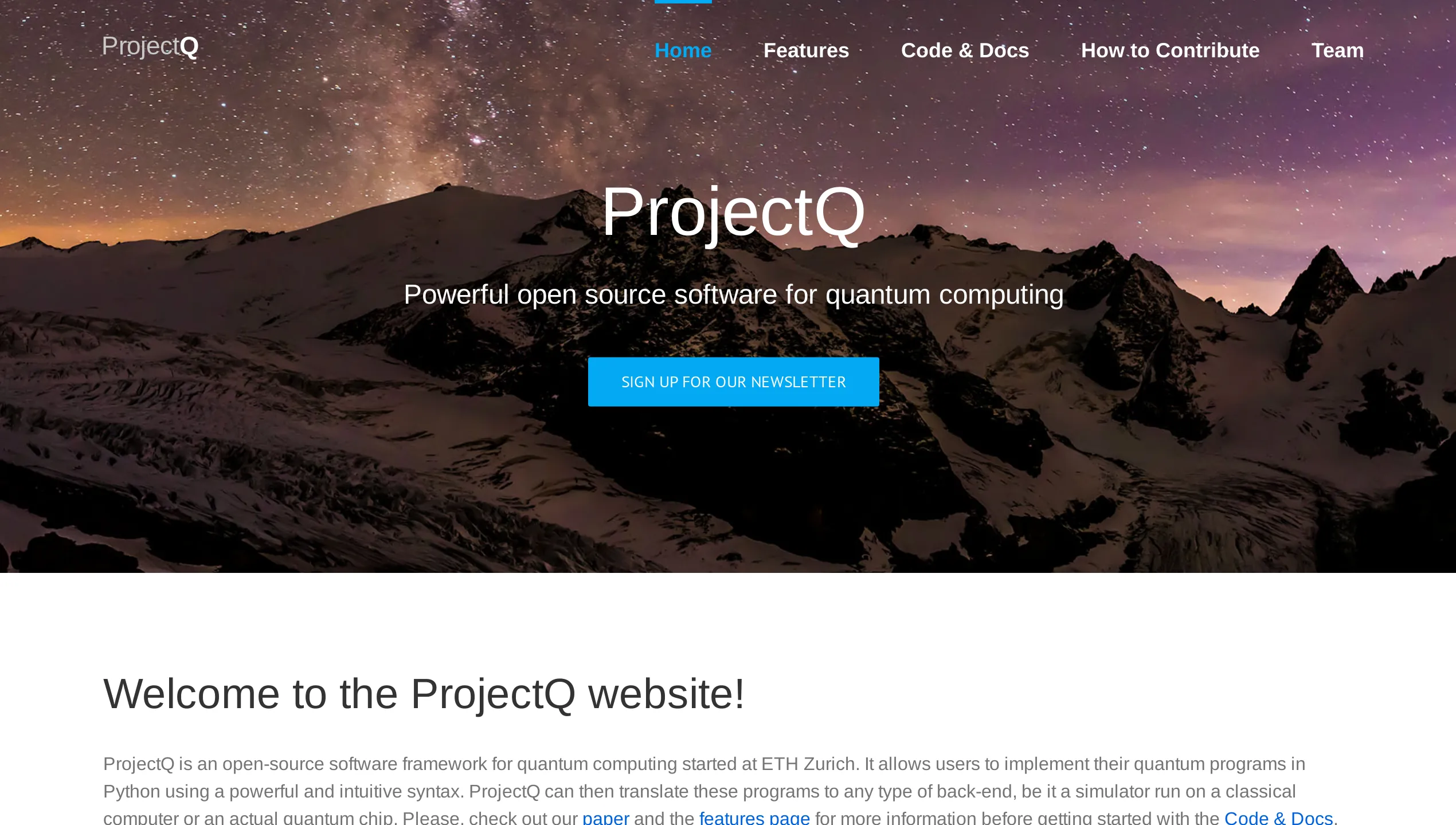 A screenshot of Projectq