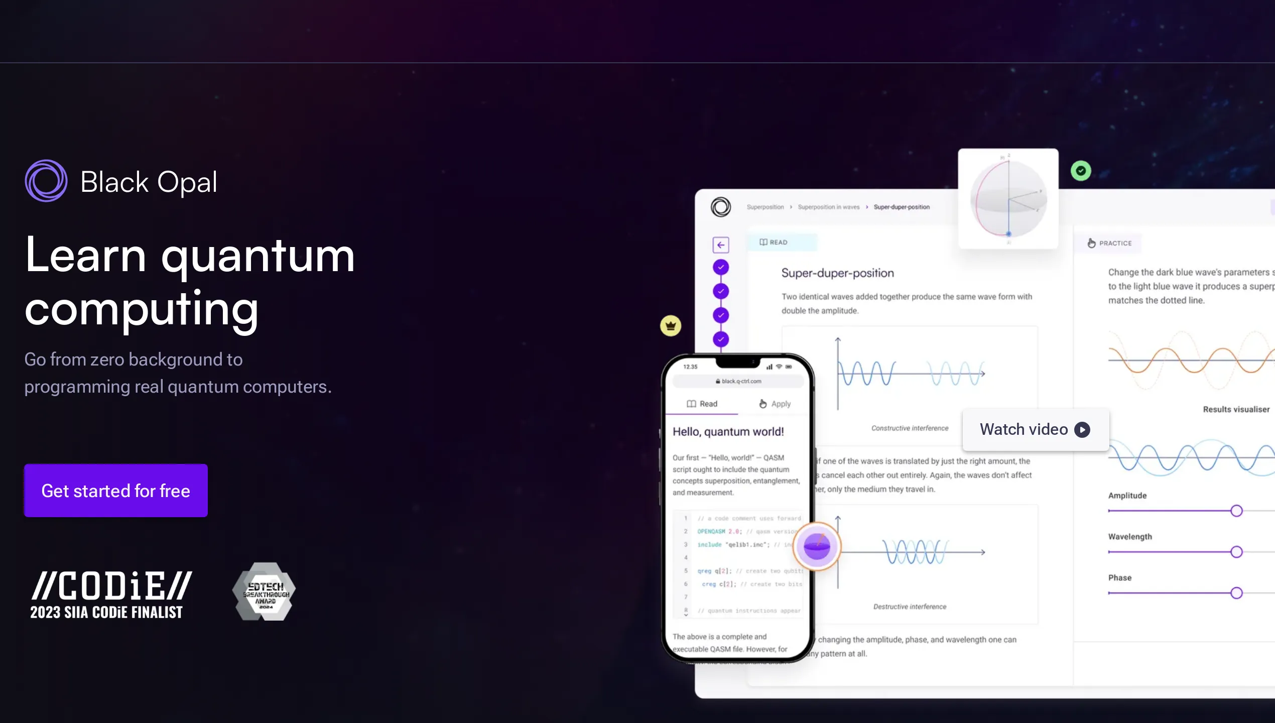 A screenshot of Q-CTRL Black Opal