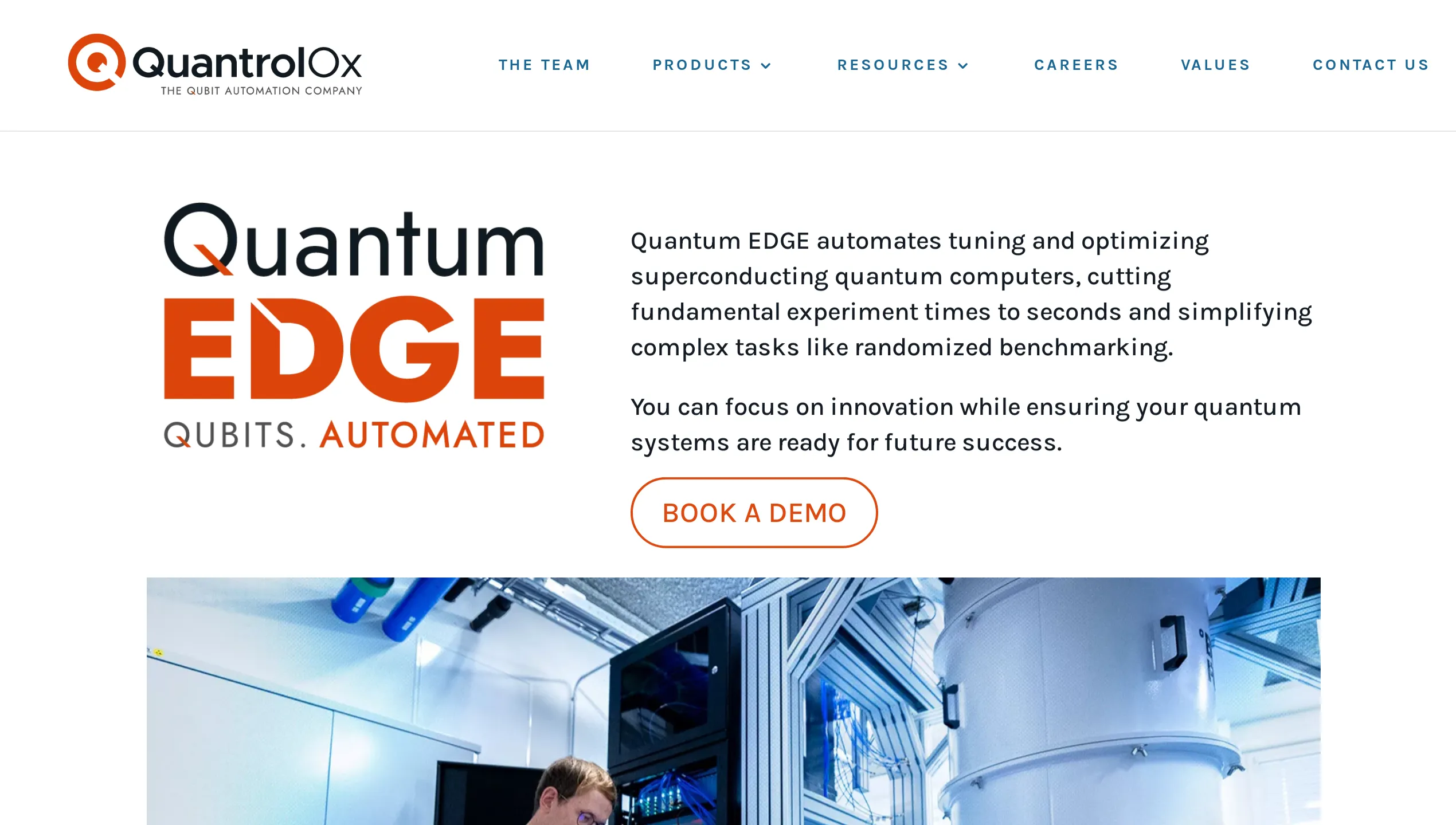 A screenshot of QuantrolOx Quantum EDGE