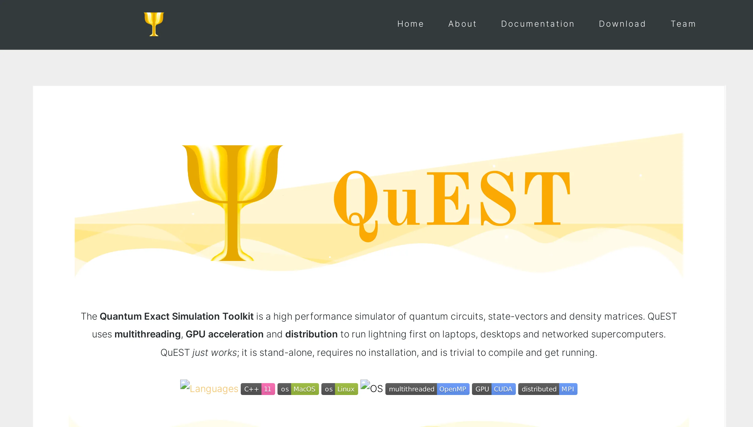 A screenshot of QuEST