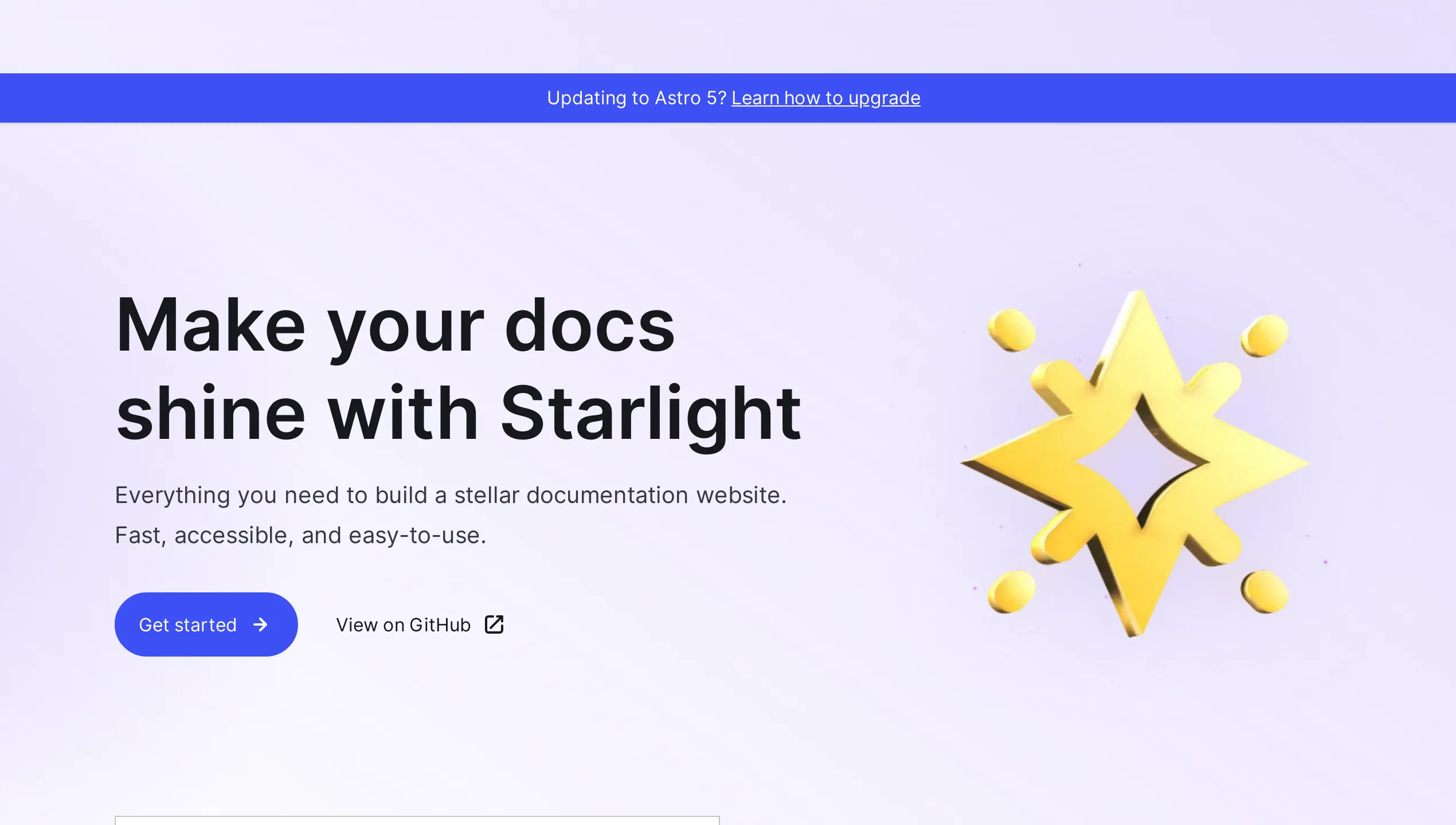 A screenshot of Starlight