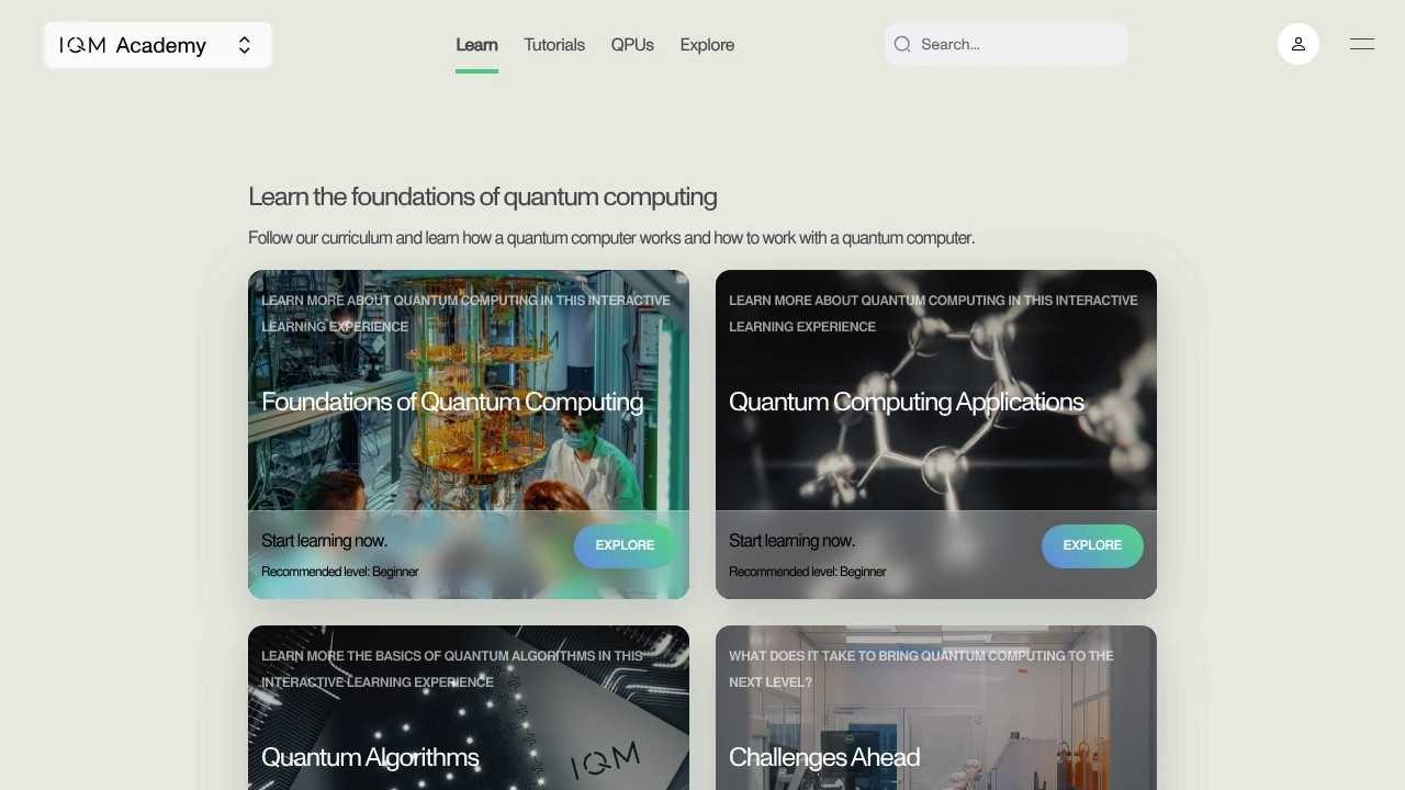A screenshot of IQM Academy