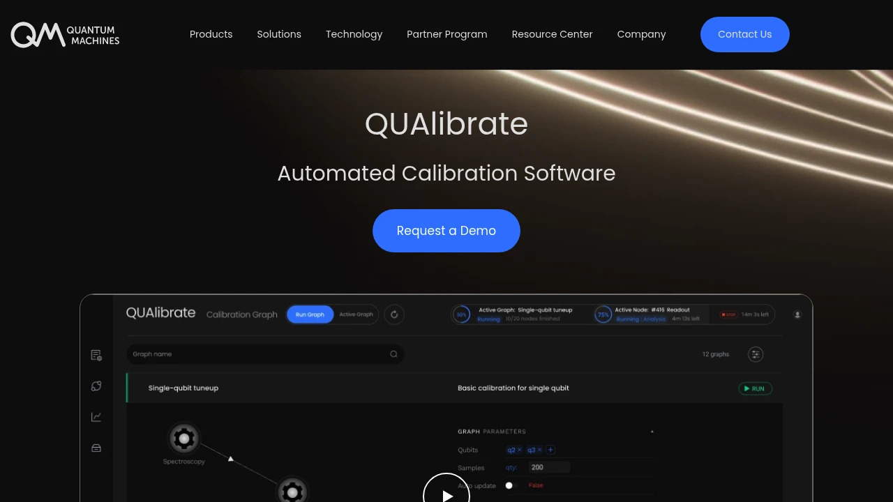 A screenshot of QUAlibrate